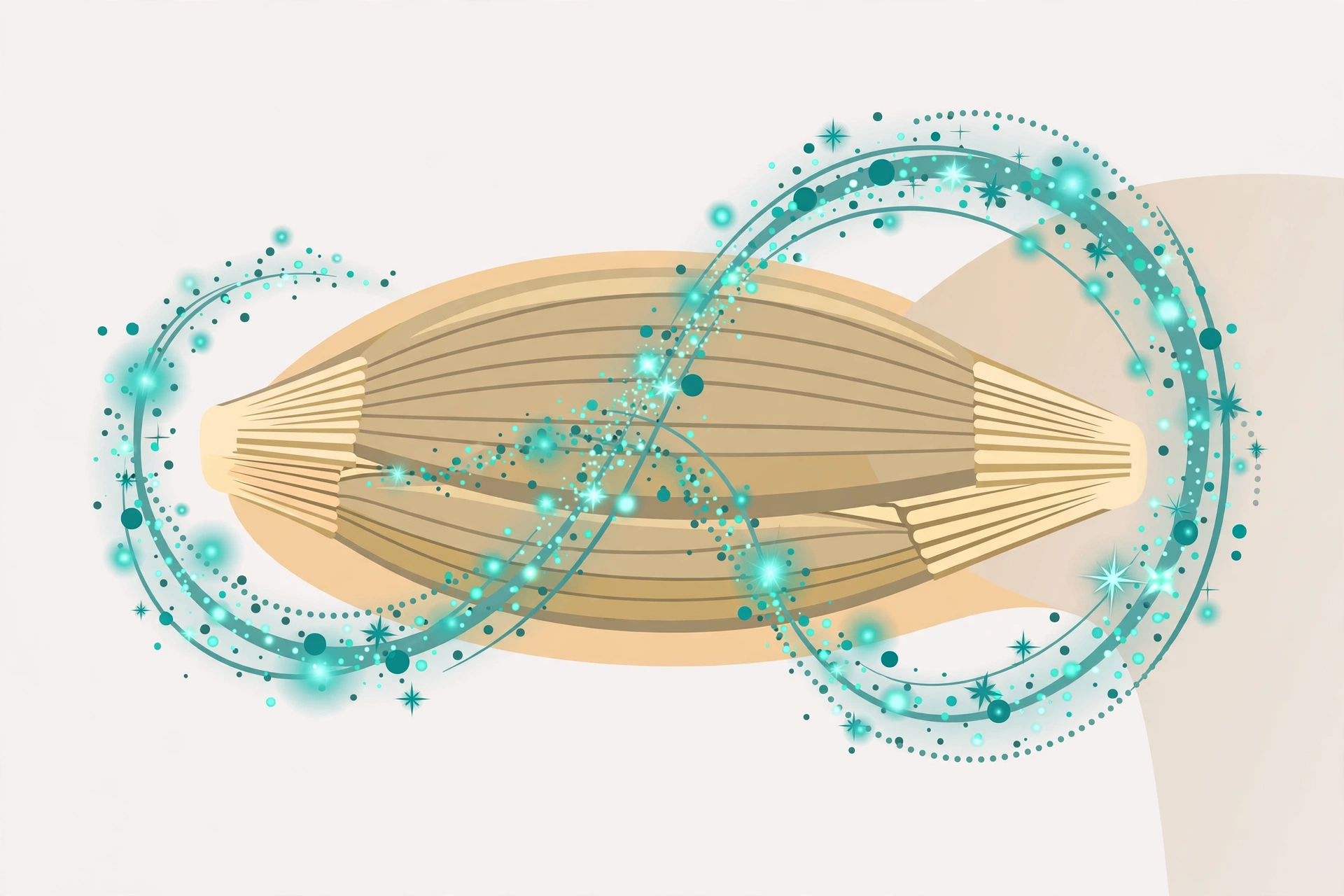 Illustration of how creatine helps muscles regenerate energy during intense exercise