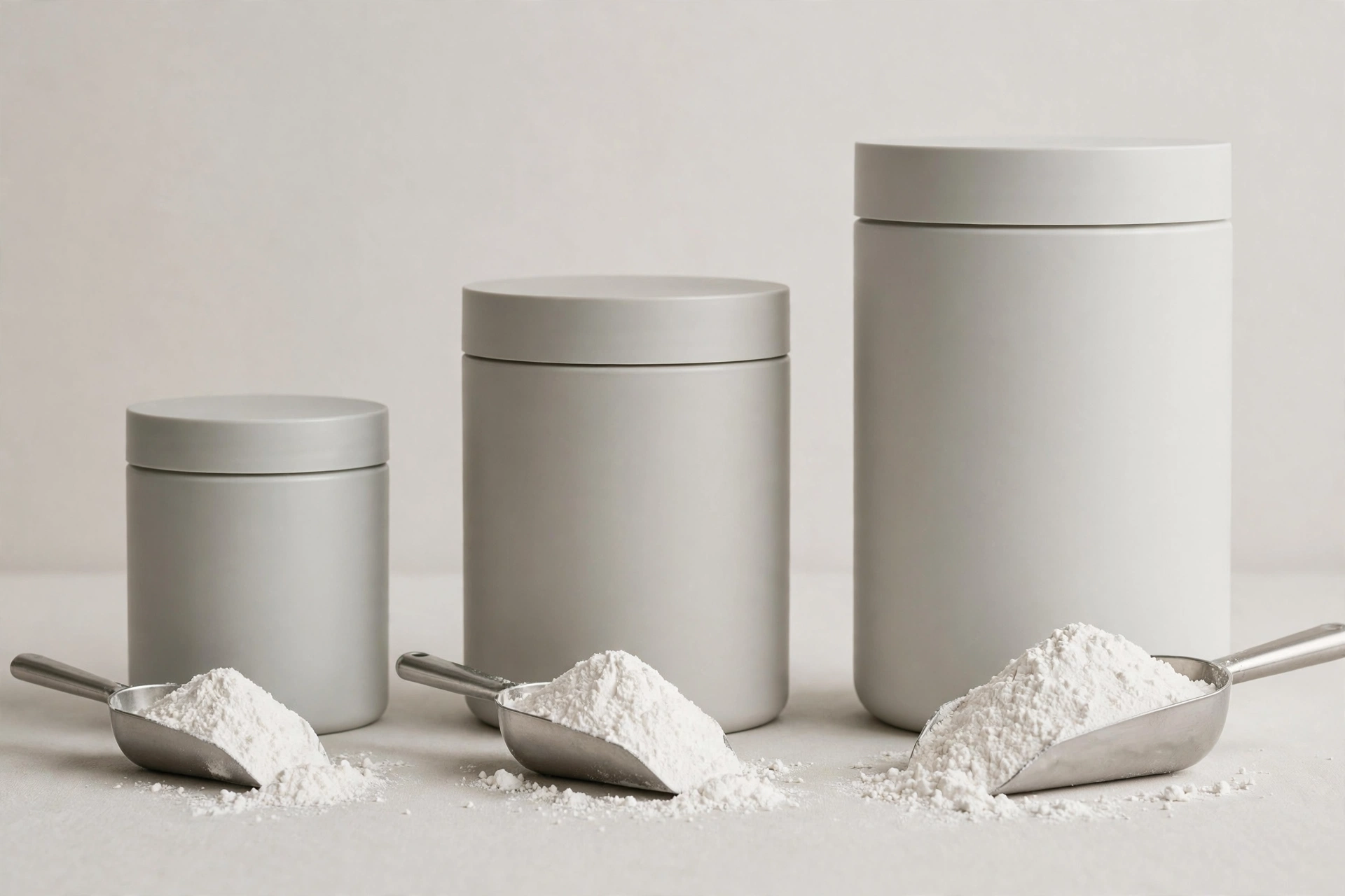 Illustration comparing whey protein concentrate, isolate, and hydrolysate powders