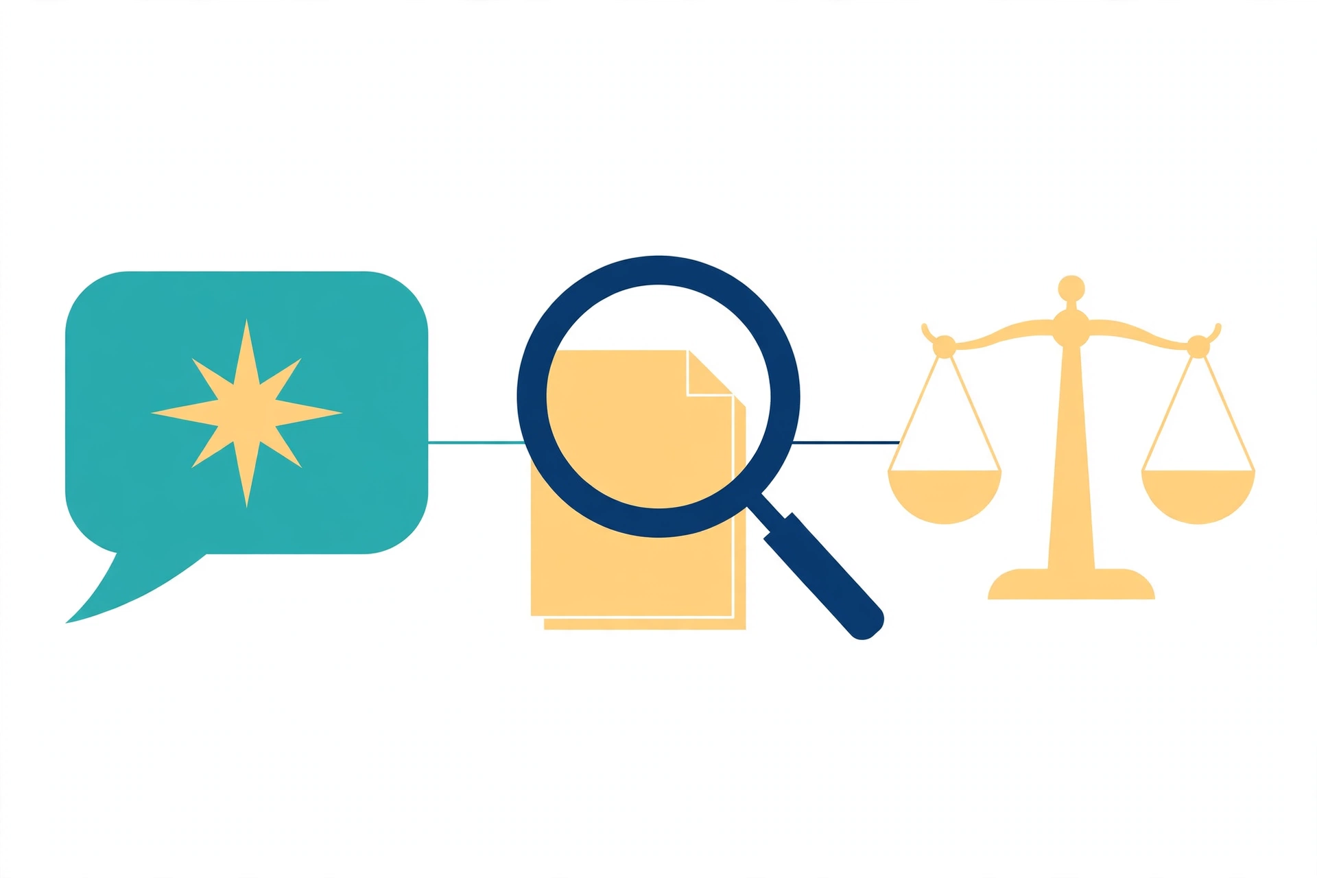 Illustration of a magnifying glass over a checklist comparing product claims with scientific evidence