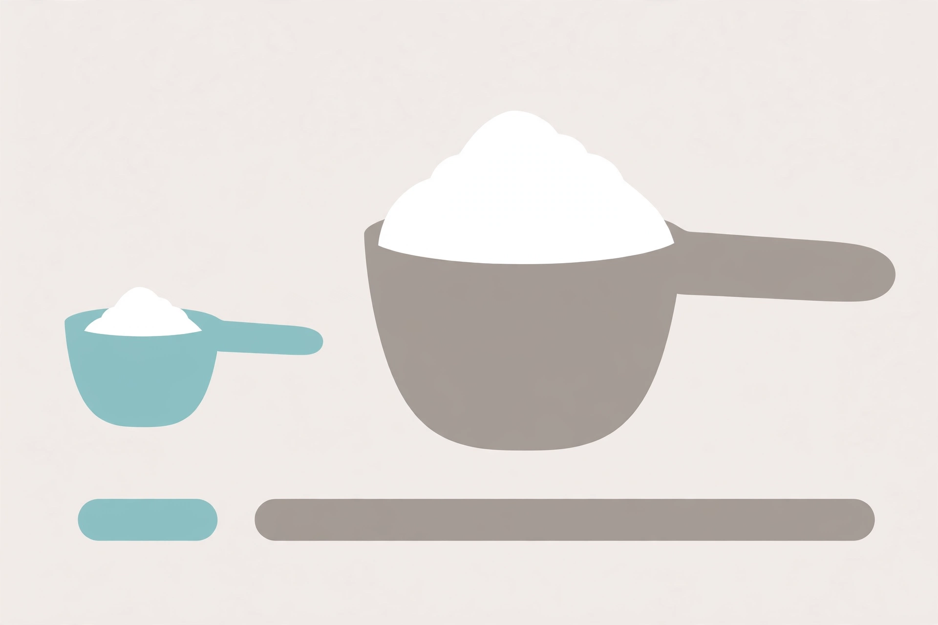 Illustration comparing the small 151 mg proprietary blend against the much larger doses used in clinical trials of bacopa and rhodiola