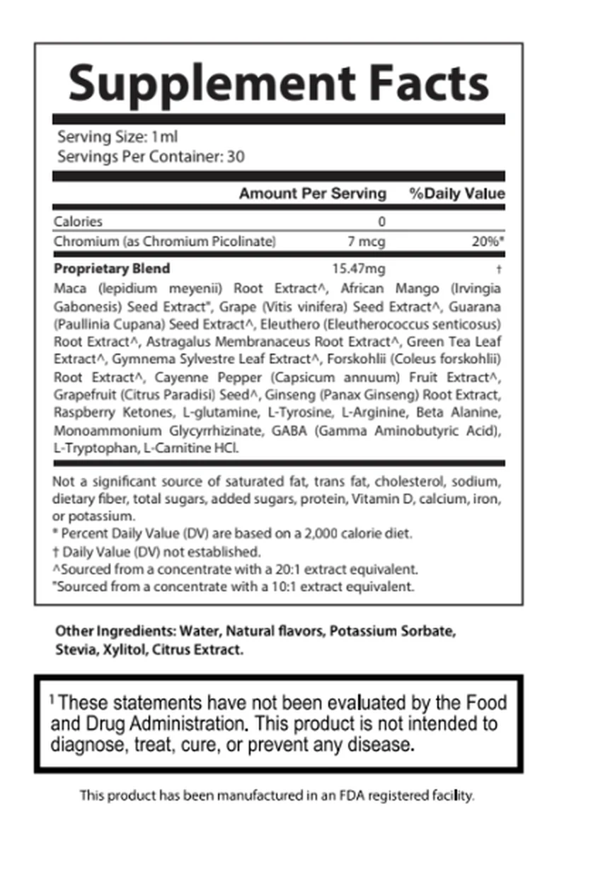 Close-up of the Cognizil Supplement Facts panel showing chromium 7 mcg and the 15.47 mg proprietary blend