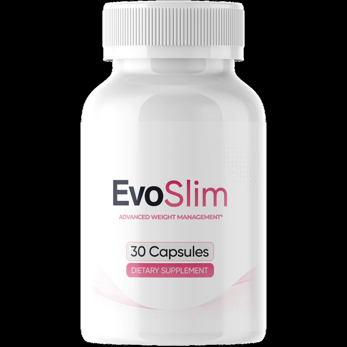 Evo Slim white bottle labeled Advanced Weight Management, 30 capsules