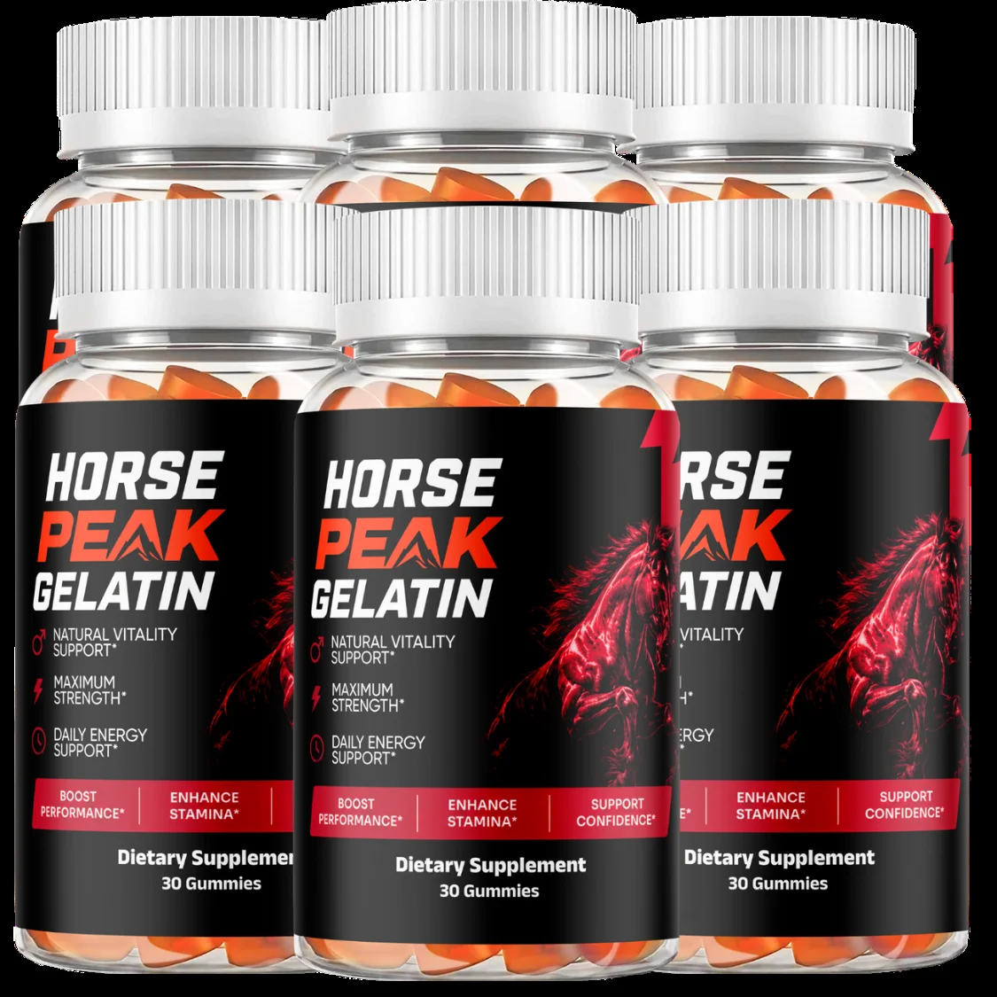 Horse Peak Gelatin gummies bottle product photo