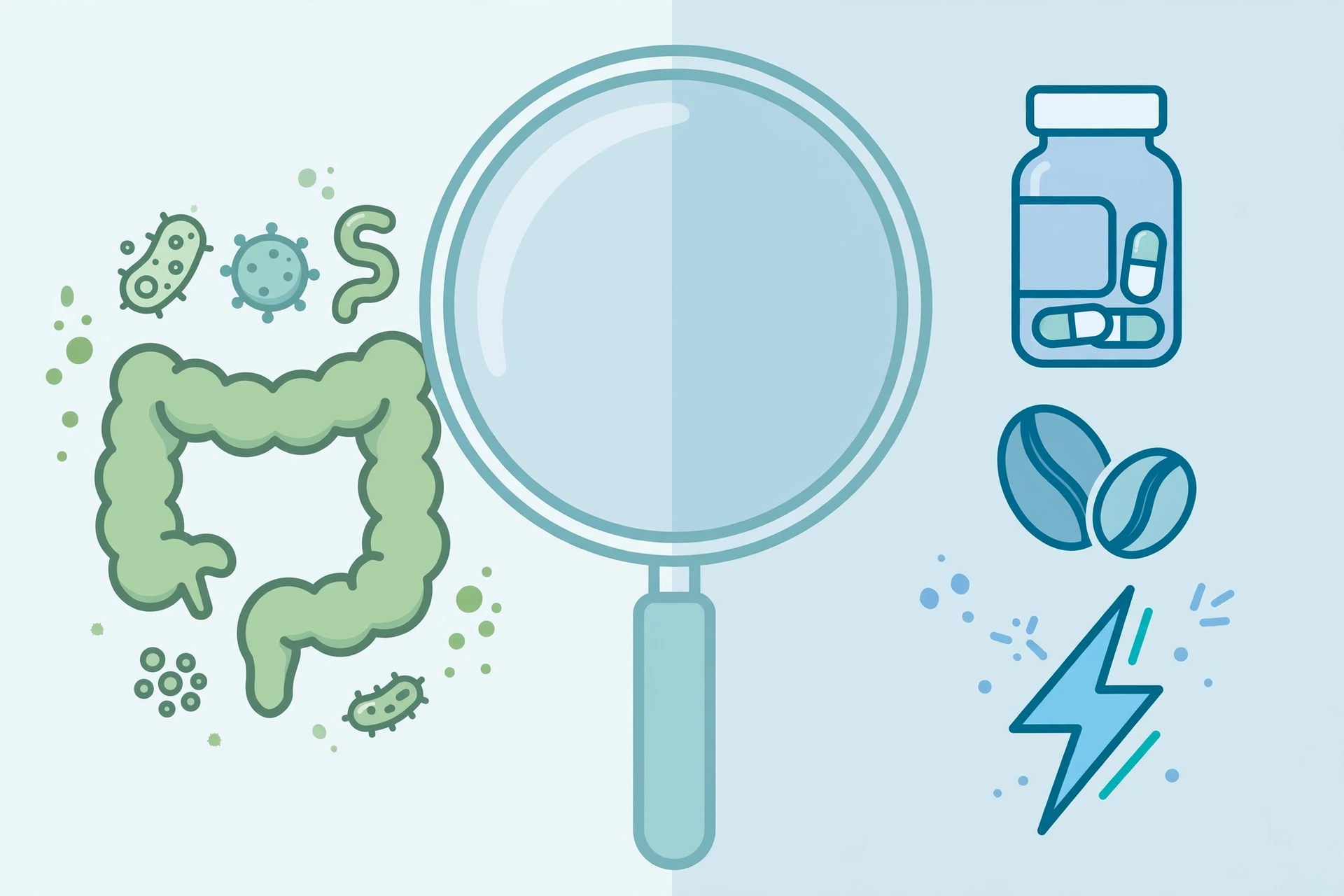 Infographic comparing SodaSlim's gut-bacteria marketing with its stimulant formula