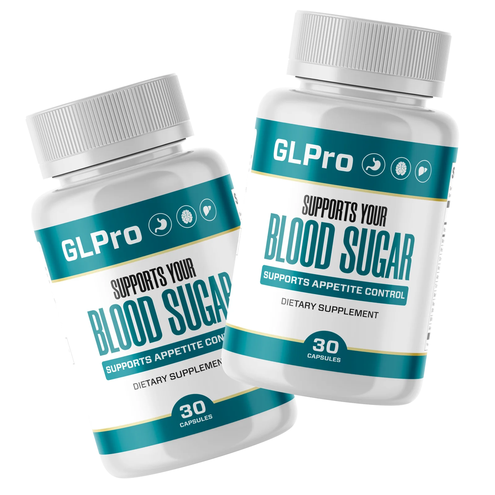GLPro supplement bottle, the real product photo from the seller page