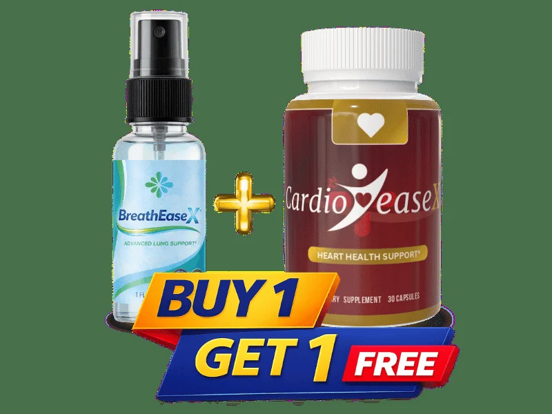 BreathEaseX oral spray and CardioEaseX capsules bundle as shown on the seller page