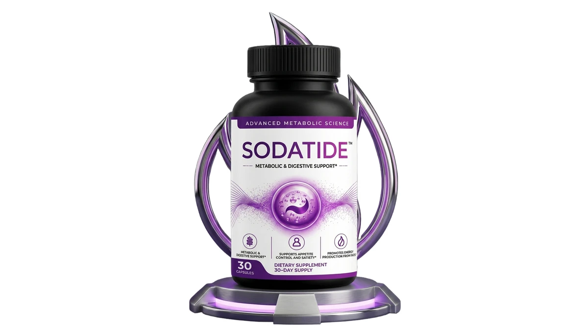 SodaTide bottle, 30 capsules, metabolic and digestive support